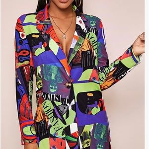 WDIRARA Graphic Print Blazer